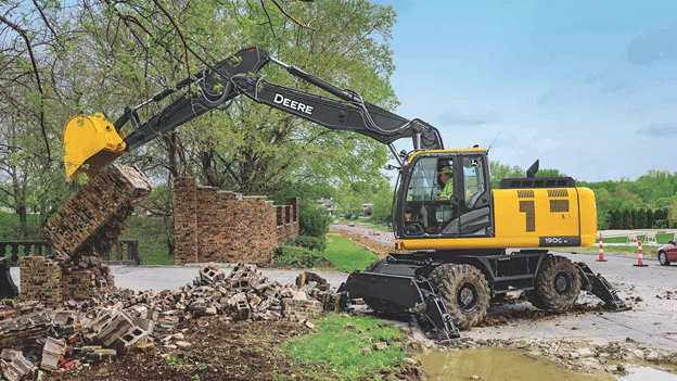 Deere wheel excavator for sale