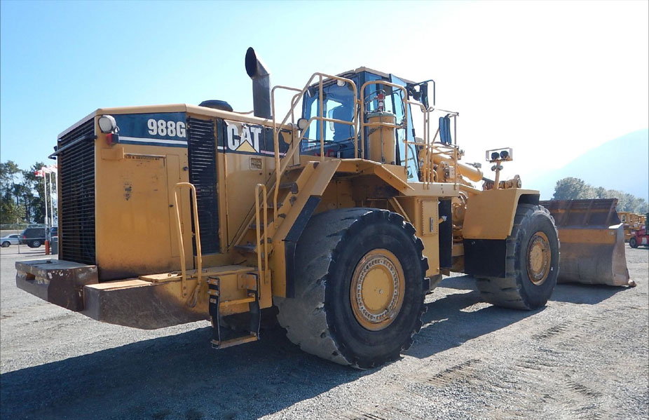 How to replace a transmission system on a Cat 988G wheel loader