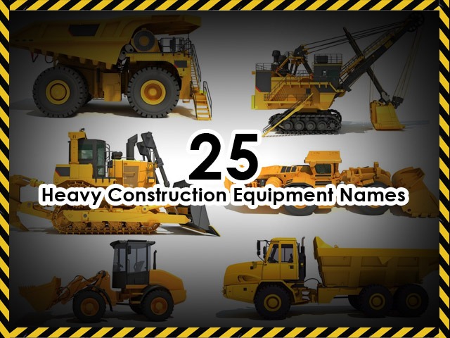 construction equipment names