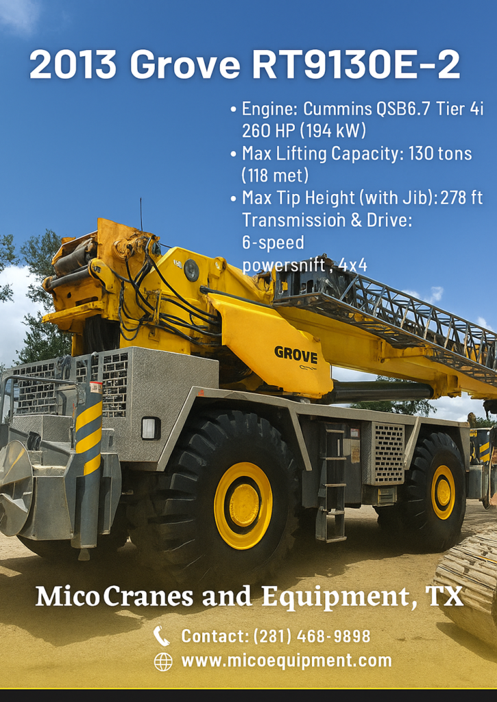 2013 Grove RT9130E-2 Crane