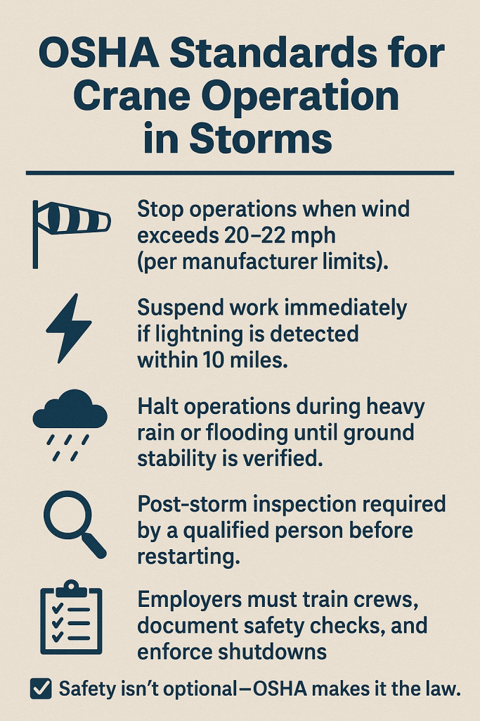 OSHA Standards for Crane Operation in Storms