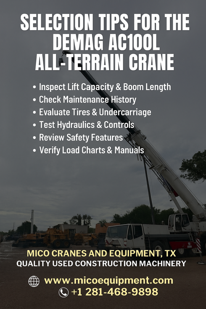 Selection Tips for Demag AC100L All-Terrain Crane