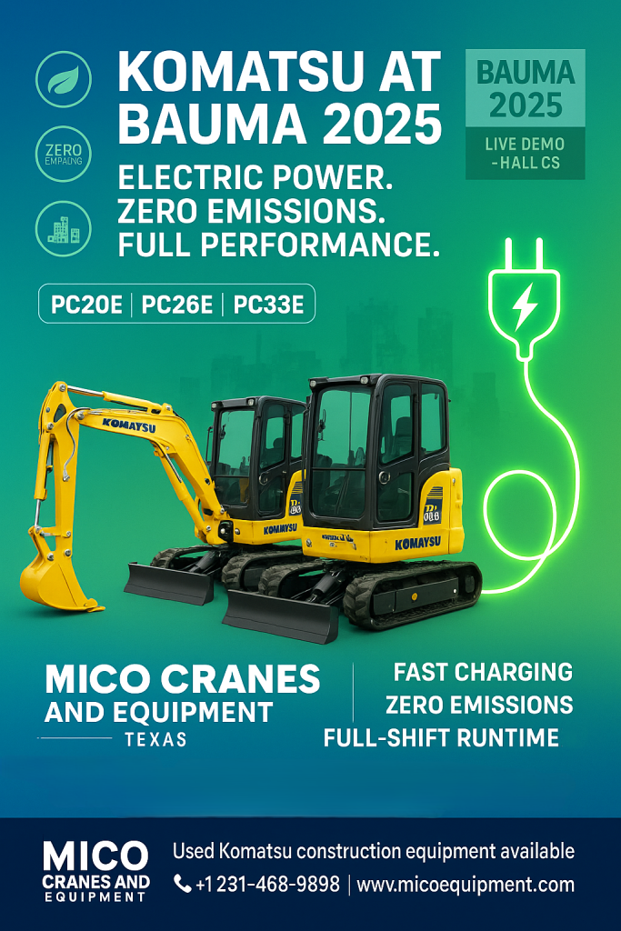 Bauma 2025: Komatsu Launches Mini Electric Excavators