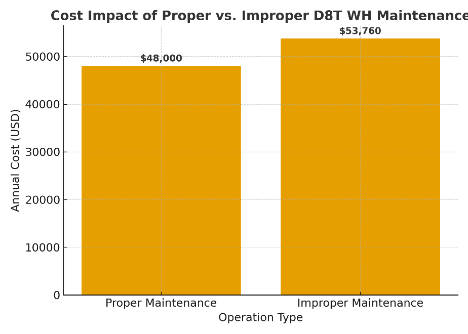 Cost Impact of Proper vs Improper D8T WH Maintenance