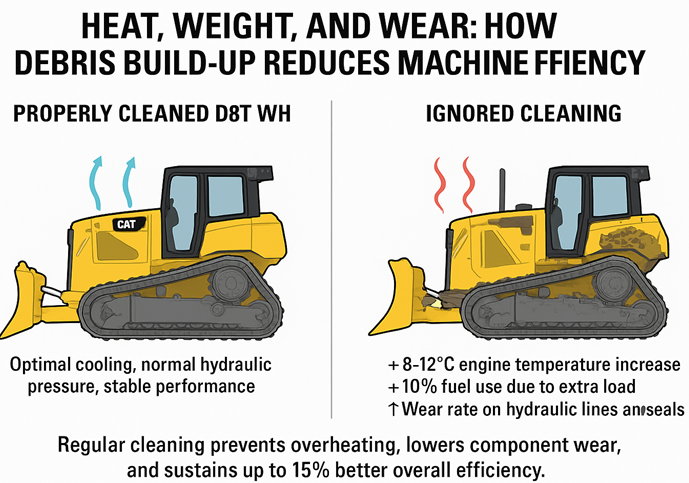 Heat Weight and Wear: How Debris Build-up Reduces Machine Efficiency