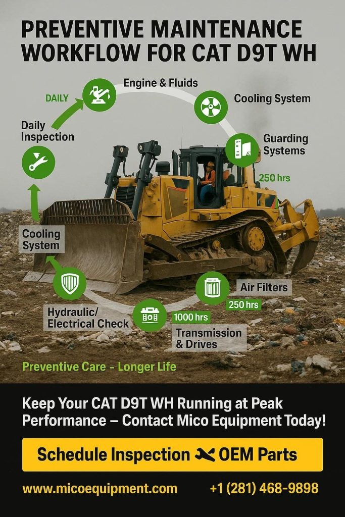 Preventive Maintenance Workflow for CAT D9T WH