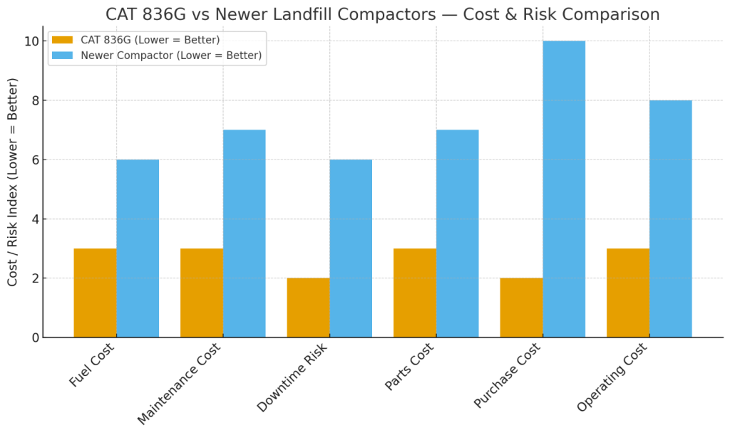 CAT 836G vs New Landfill Compactors Cost and Risk Comparison