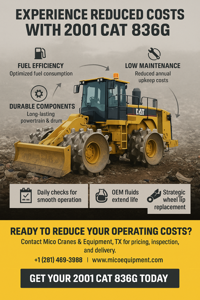 Experience Reduced Costs with 2001 CAT 836G Dozer