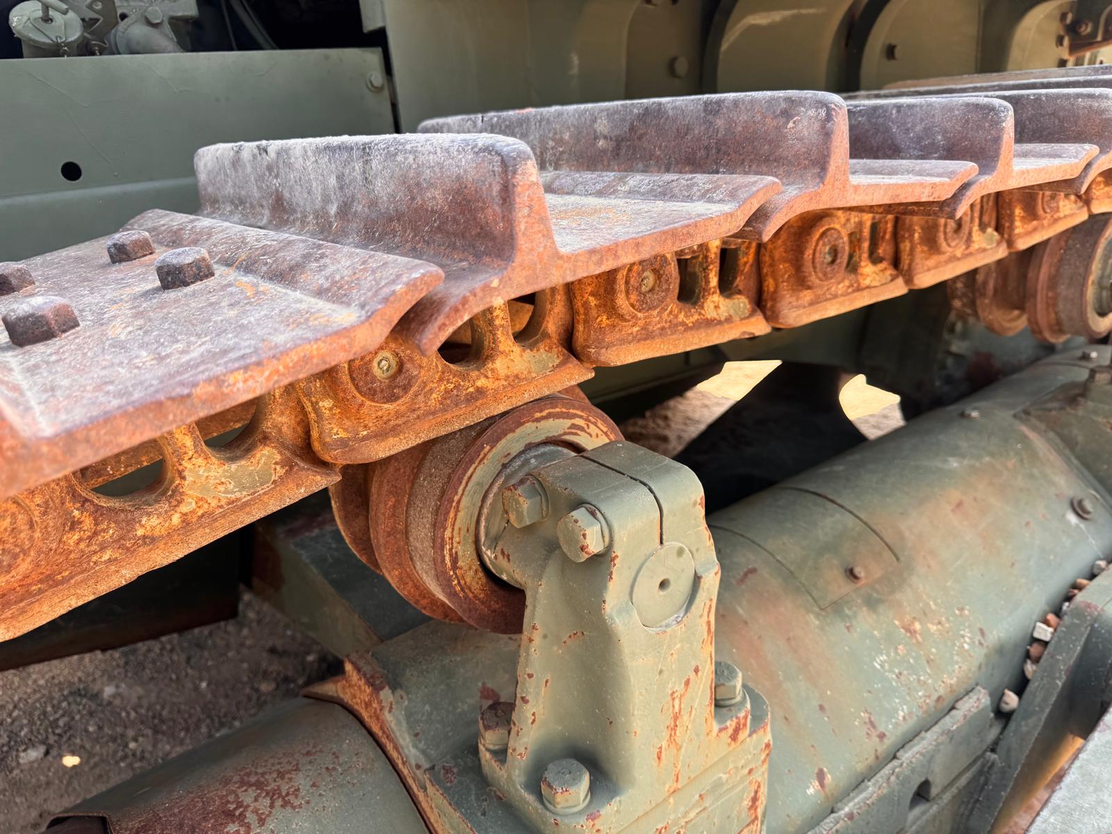 1987 CAT D7G Ex-Army Crawler Dozer Front Idler and Steel Track Pads