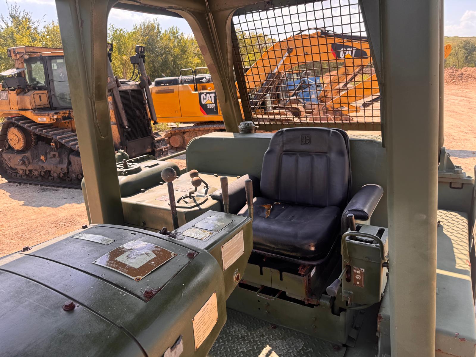 1987 CAT D7G Ex-Army Dozer Operator Station Open Canopy Cab