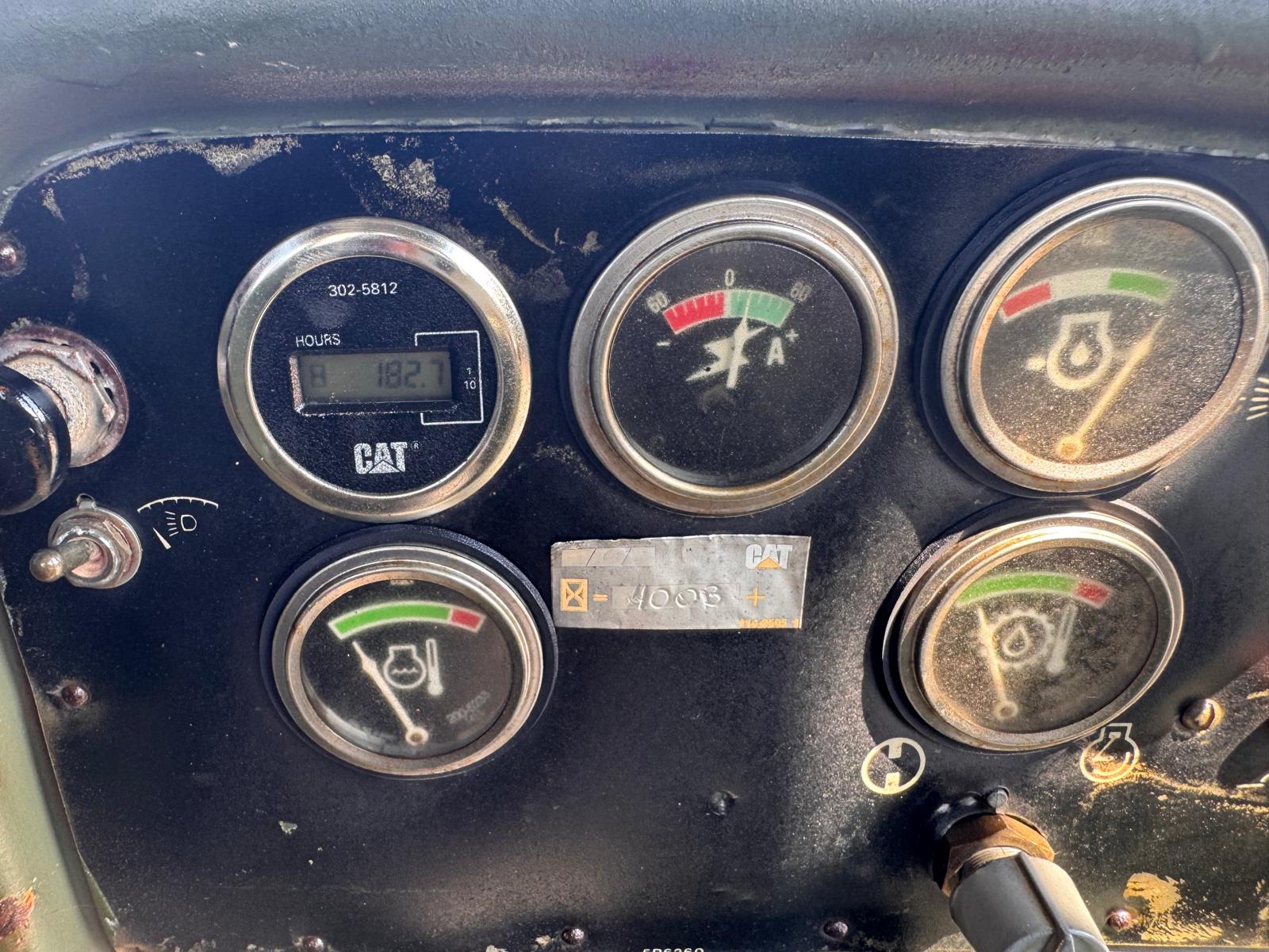 1987 CAT D7G Dozer Instrument Panel Hour Meter and System Gauges