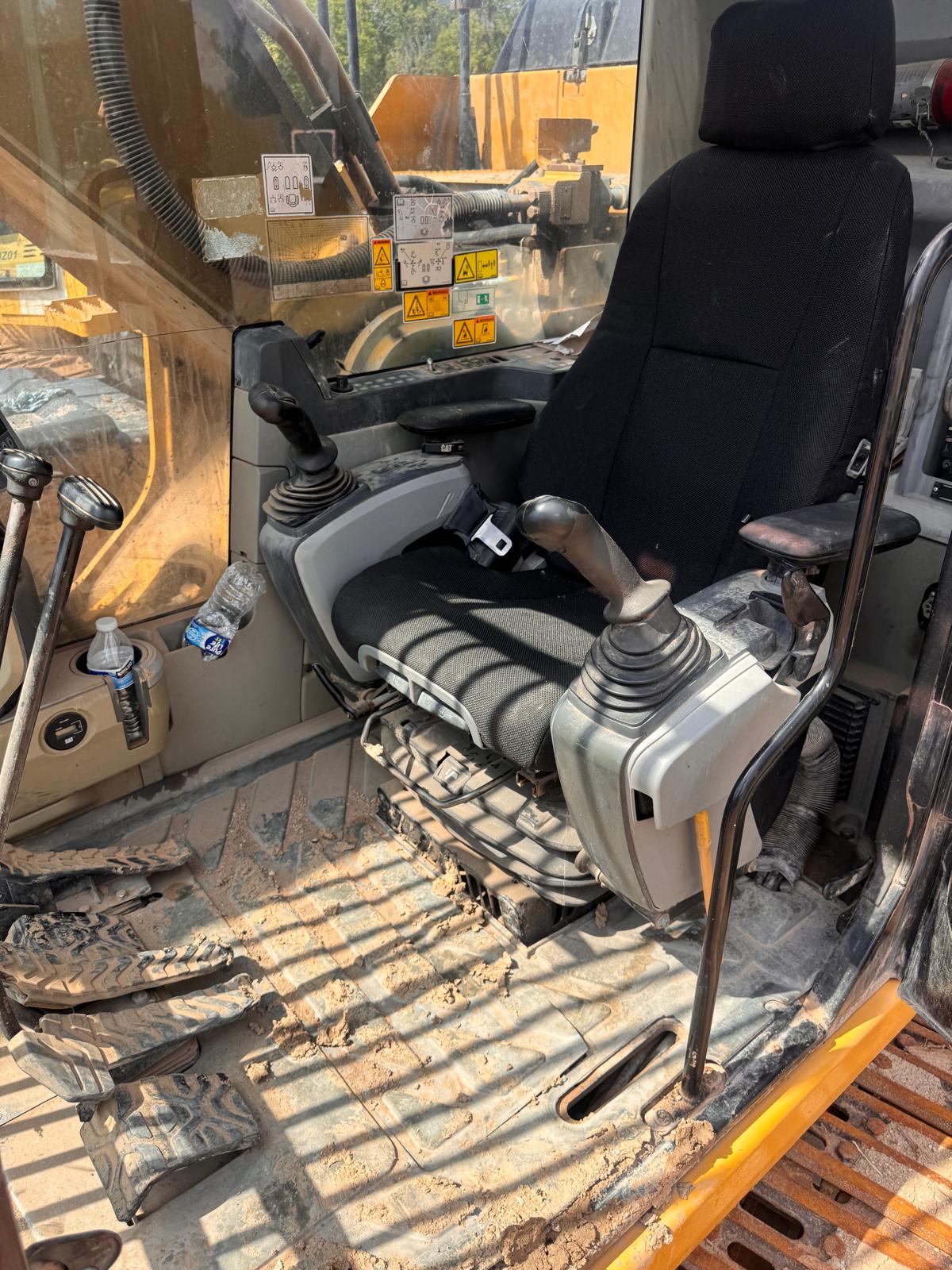 2014 Caterpillar 329EL Operator Seat & Control Joysticks
