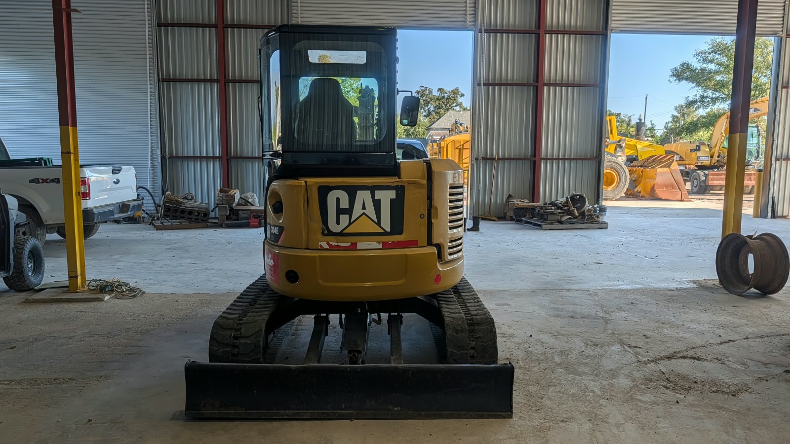 2015 Caterpillar 304E CR Mini Hydraulic Excavator Rear Counterweight and Enclosed Cab Structure