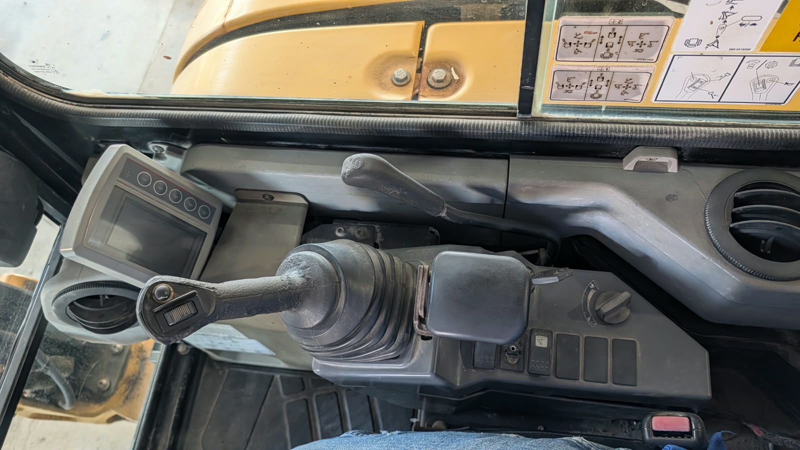 2015 Caterpillar 304E CR Mini Excavator Right Hand Control Joystick and Switch Console Layout